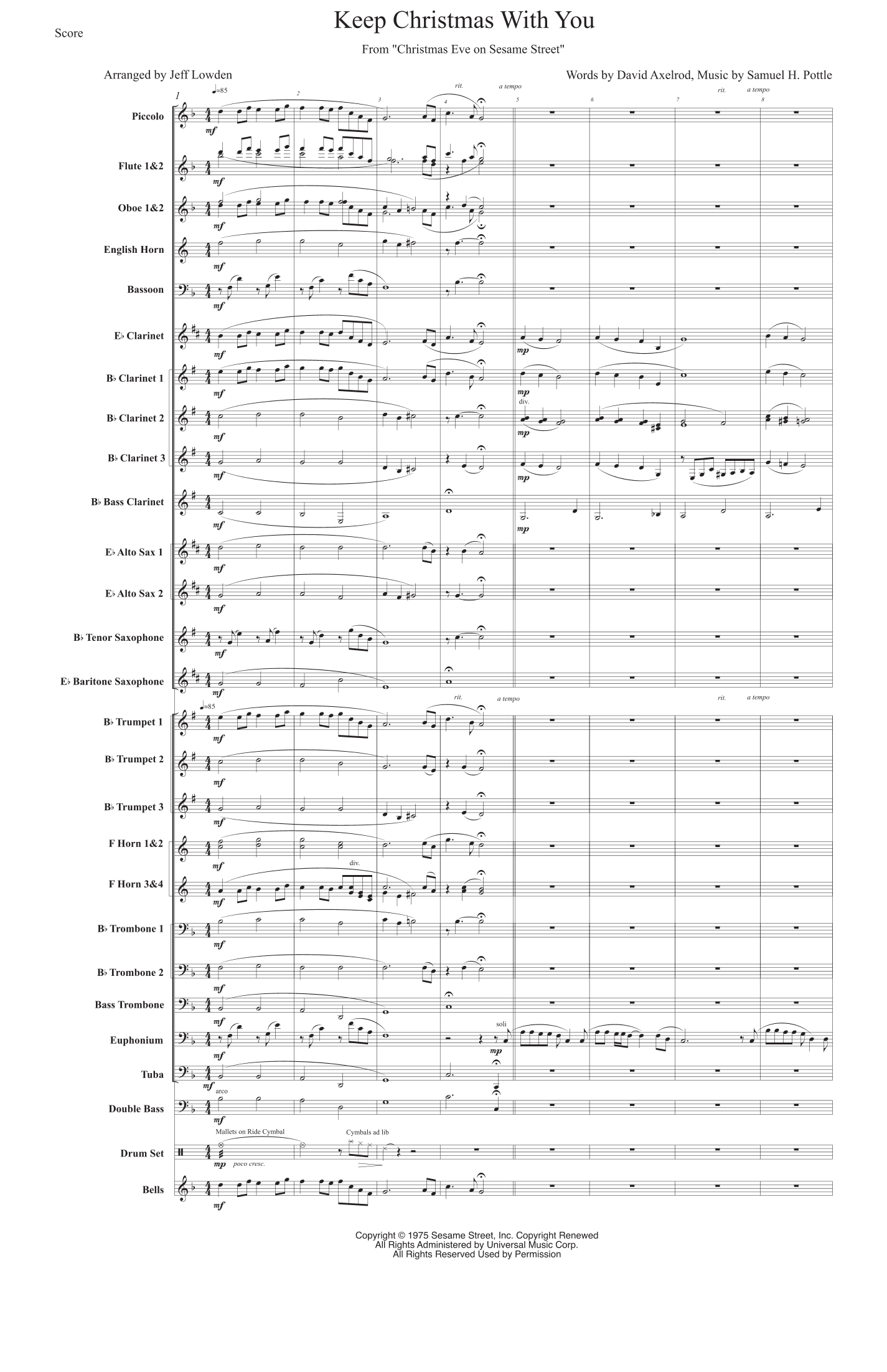 Keep Christmas With You (all Through The Year) (arr. Jeff Lowden)