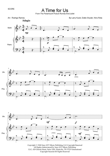 A Time For Us (love Theme) (arr. Rodrigo Ramos)