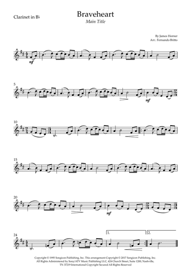 Braveheart - Main Title (arr. Fernando Britto)