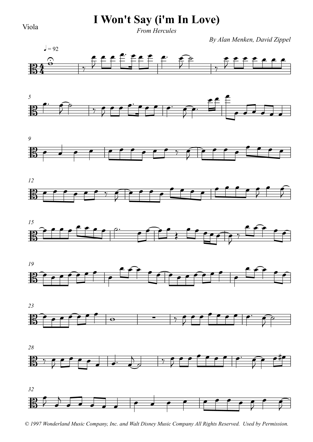 I Won't Say (i'm In Love) (arr. Wesley S. SIlva)