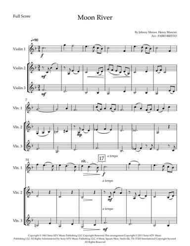 Moon River (arr. Fabio Britto)