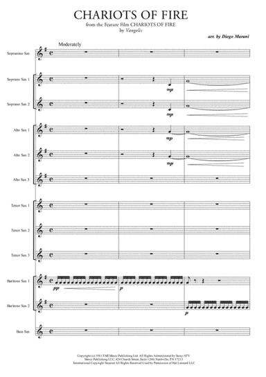 Chariots Of Fire  from the Feature Film CHARIOTS OF FIRE (arr. Diego Marani)