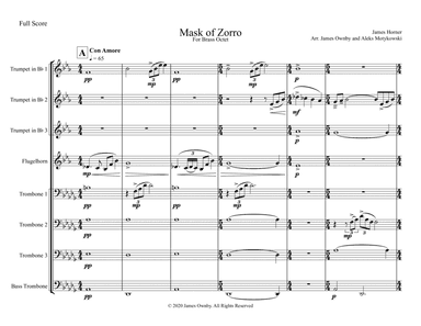Mask Of Zorro Score (arr. James Ownby, Aleks Motykowski)