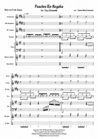 Peaches En Regalia (arr. James MacConnachie)