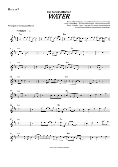 Water (arr. Guillaume Martin)