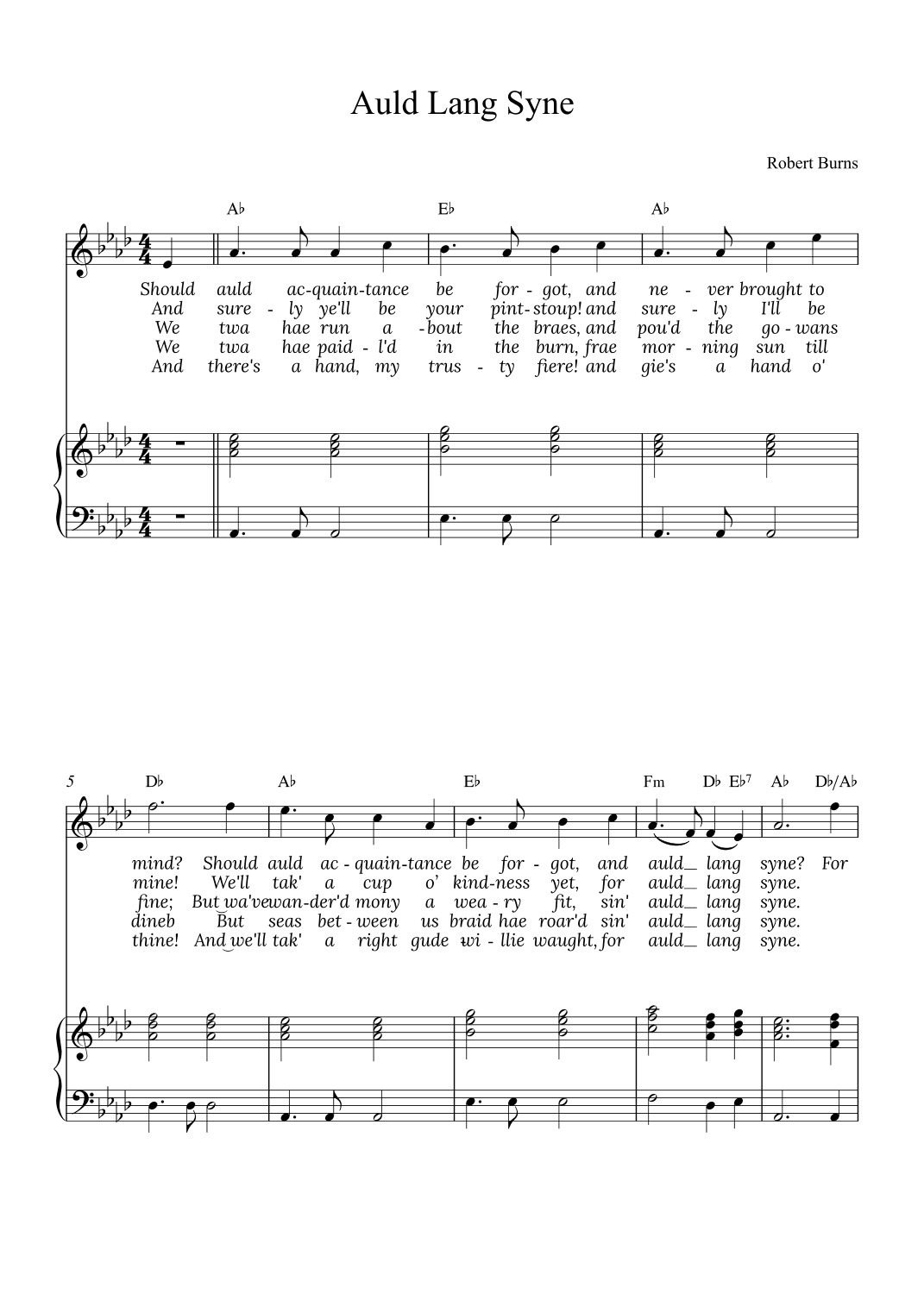 Auld Lang Syne (arr. Alex Nunes Rodrigues)
