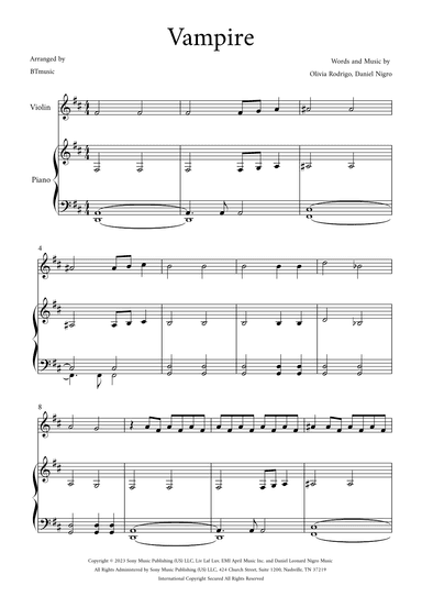 Vampire (arr. BTmusic)
