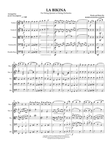 La Bikina (arr. Juan Velasquez)