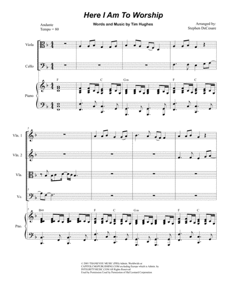 Here I Am To Worship (arr. Stephen DeCesare)