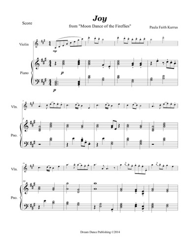 Joy (from Moon Dance of the Fireflies) score