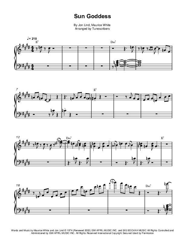 Sun Goddess (arr. Tunescribers)