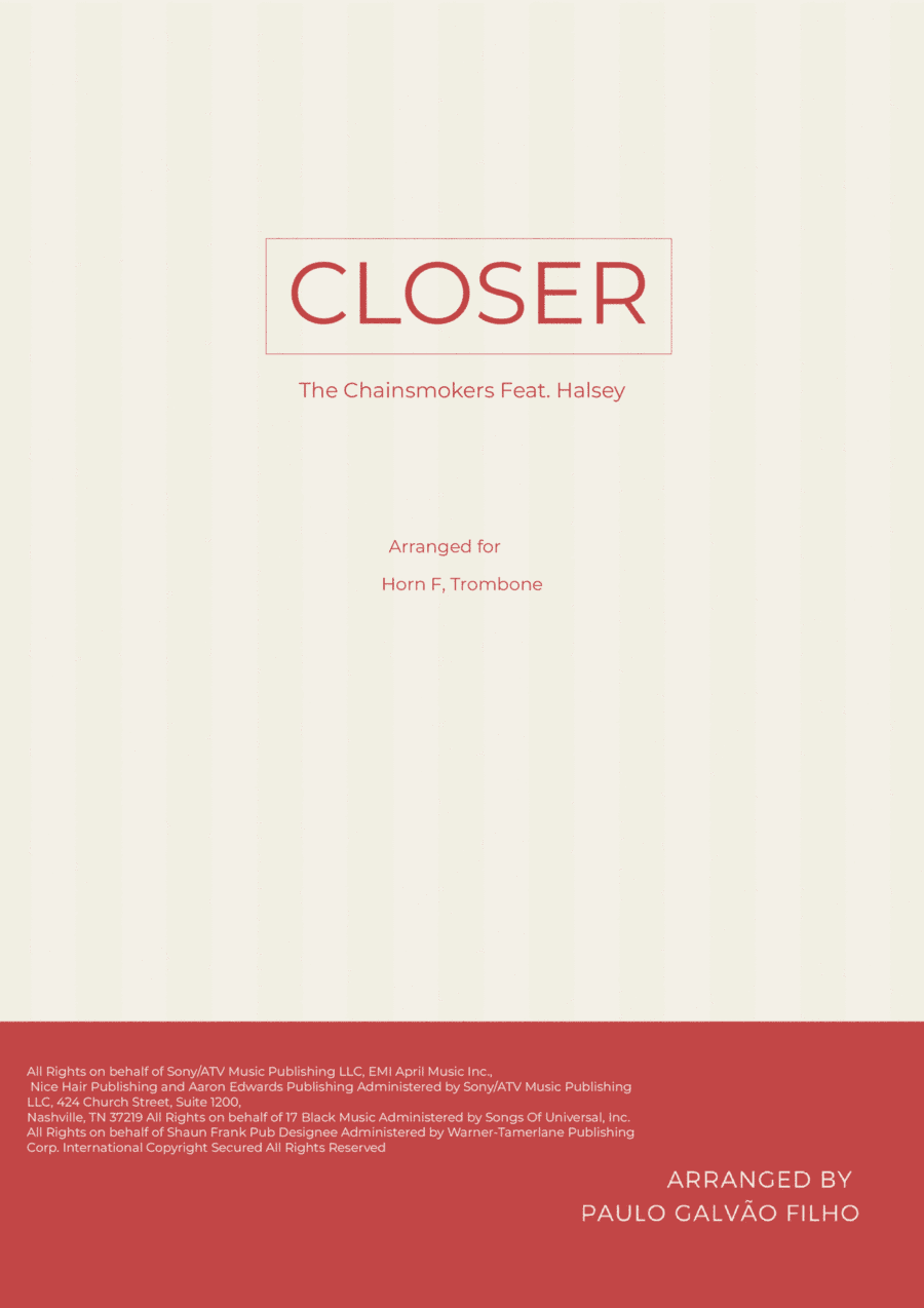 Closer (arr. Paulo Galvao Filho)