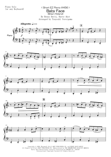 Baby Face (arr. Tsuyoshi Yoroiguma)