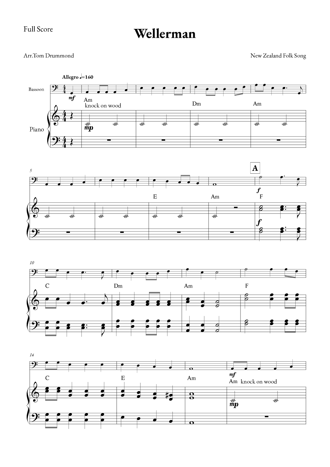 Wellerman (arr. Tom Drummond)