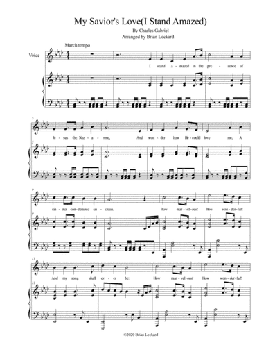 My Savior's Love Piano and Voice (arr. Brian Lockard)