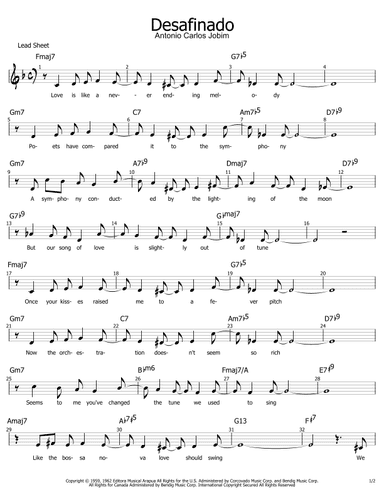 Slightly Out Of Tune (desafinado) (arr. Philip M Jackson)