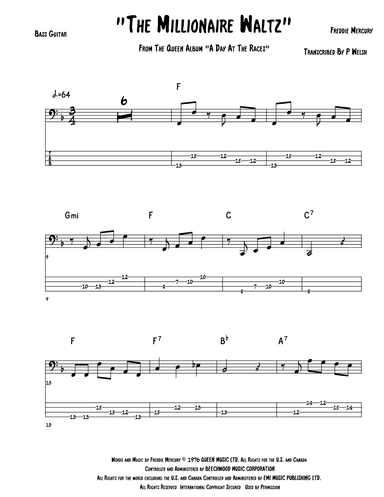 The Millionaire Waltz (arr. P Welsh)