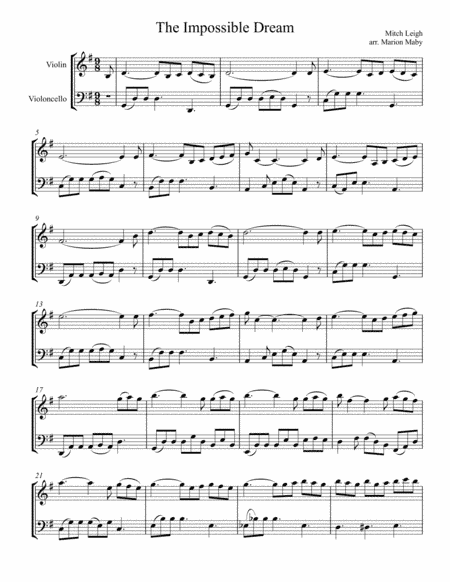 The Impossible Dream (arr. Marion Maby)