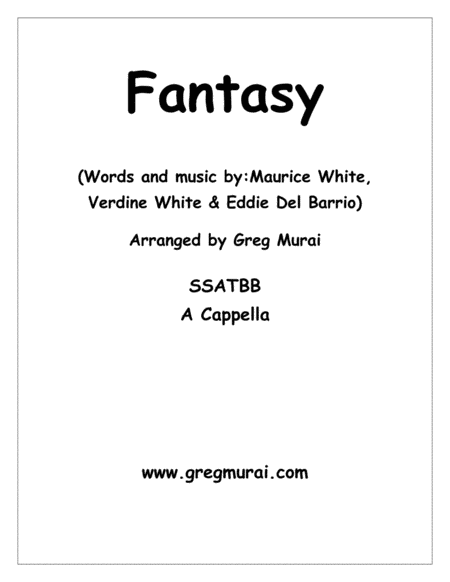 Fantasy (arr. Greg Murai)