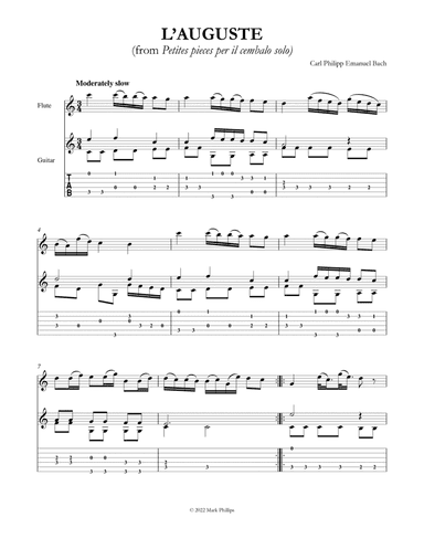 L’Auguste (from Petites pieces per il cembalo solo) (arr. Mark Phillips)