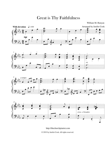 Great is Thy Faithfulness (advanced) (arr. Jenifer Cook)