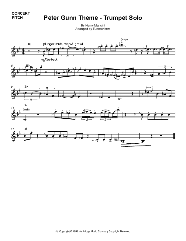 Peter Gunn Theme (arr. Tunescribers)