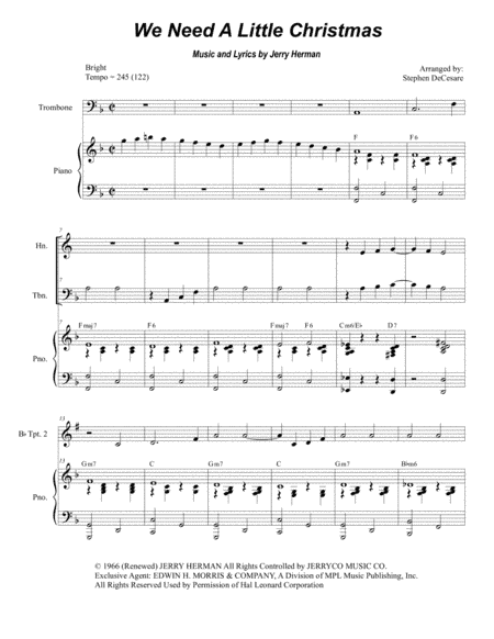 We Need A Little Christmas (arr. Stephen DeCesare)