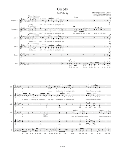 Greedy (arr. Matt Radford)