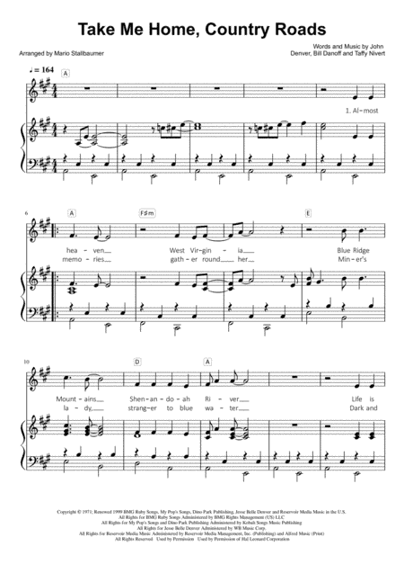 Take Me Home, Country Roads (arr. Mario Stallbaumer)