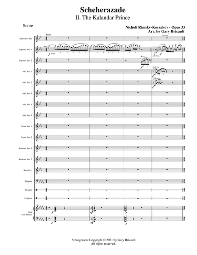 Scheherazade - Mvt II - The Kalandar Prince (arr. Gary Bricault)