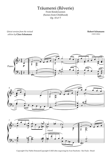 Träumerei (Rêverie) (arr. Clara Schumann)