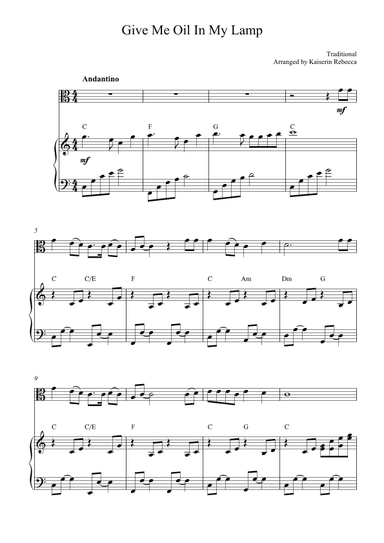 Give Me Oil in My Lamp (arr. Kaiserin Rebecca)