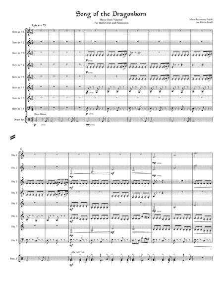 Dragonborn (skyrim Theme) (arr. Gavin Lendt)