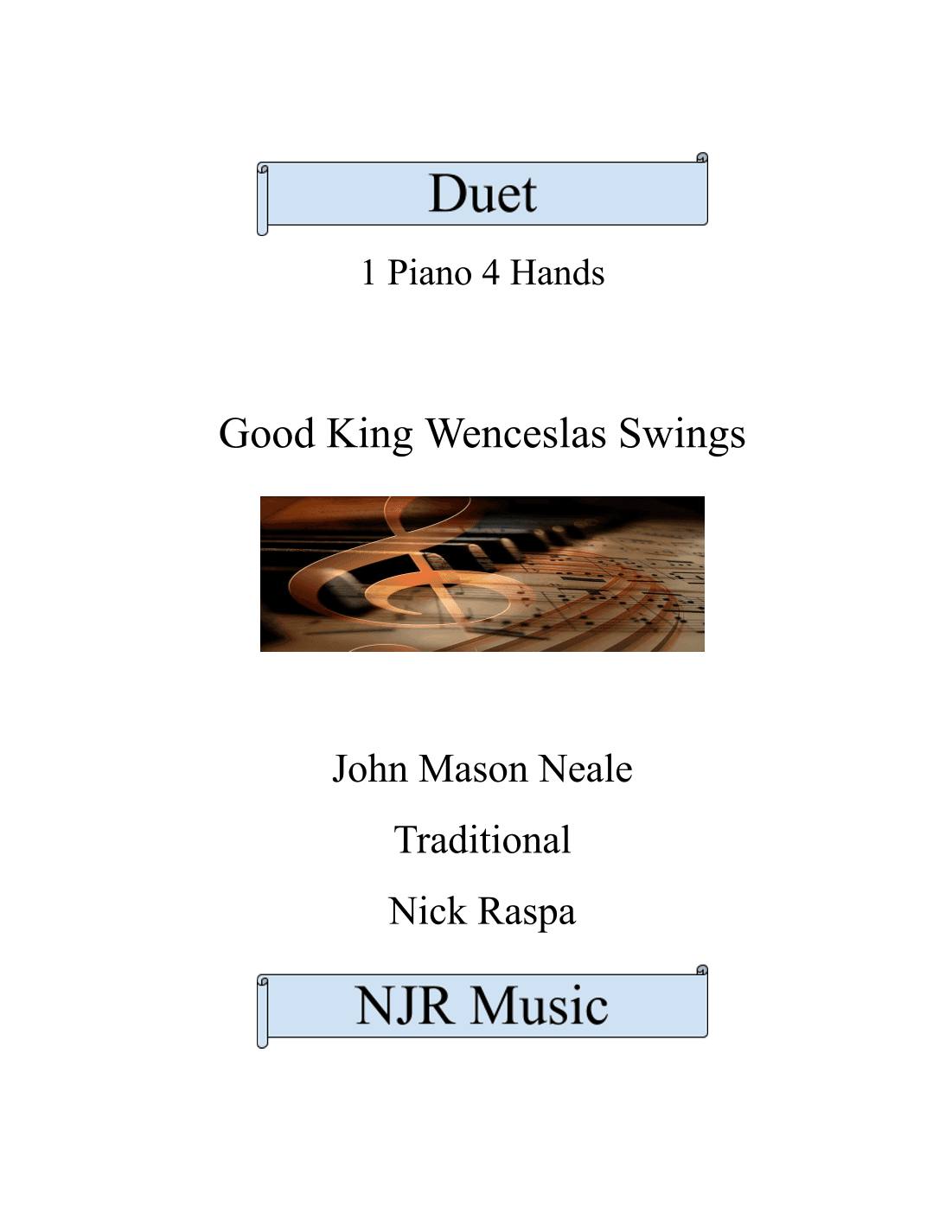 Good King Wenceslas Swings (1 piano 4 hands) complete set (arr. Nick Raspa)