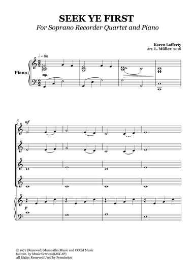 Seek Ye First (arr. L. Müller)