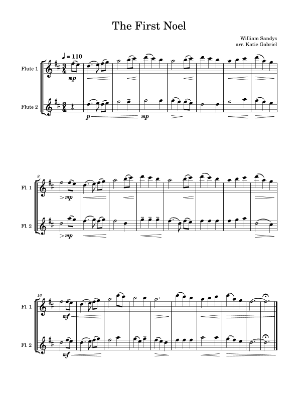 The First Noel (arr. Katie Gabriel)
