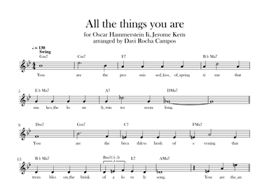 All The Things You Are (arr. Davi Rocha Campos)