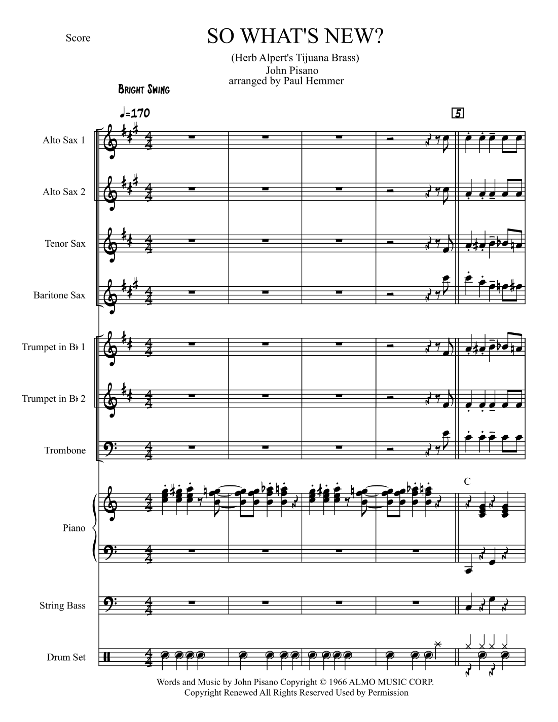 So What's New (arr. Paul Hemmer)