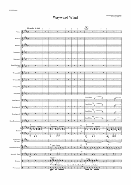 The Wayward Wind (arr. Daryl McKenzie)