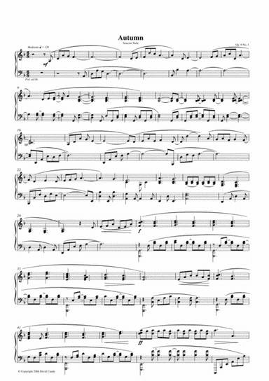 Seasons Suite for Piano, Op. 6 - Full Score