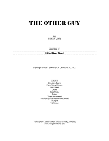 The Other Guy (arr. Jim Farley www.arrangementsone.com)