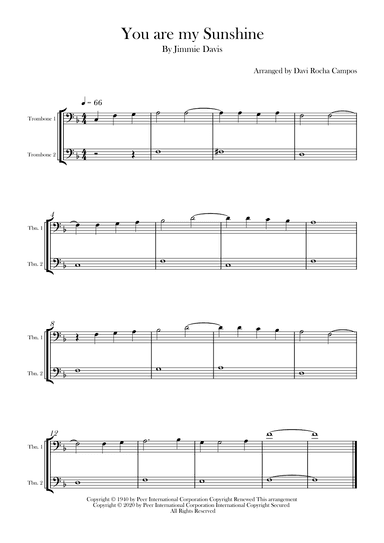 You Are My Sunshine (arr. Davi Rocha Campos)