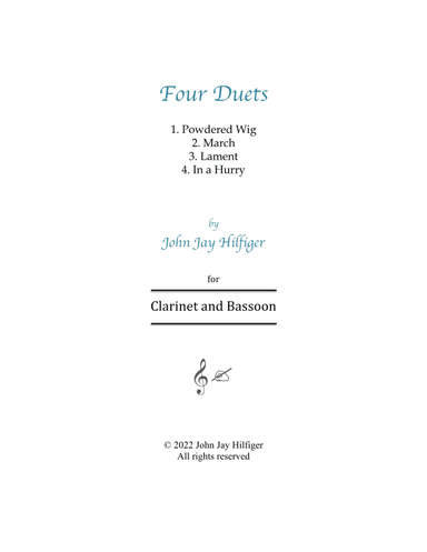 Four Duets for Clarinet and Bassoon
