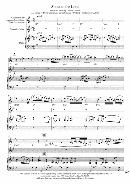Shout To The Lord (arr. David Kocijan)