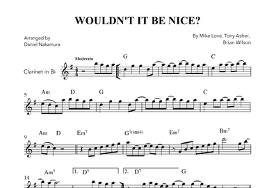 Wouldn't It Be Nice (arr. Daniel Nakamura)