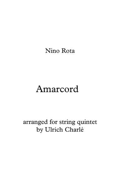 Amarcord (arr. Ulrich Charlé)