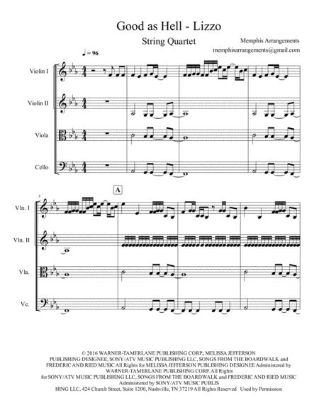 Good As Hell (arr. memphisarrangements@gmail.com)