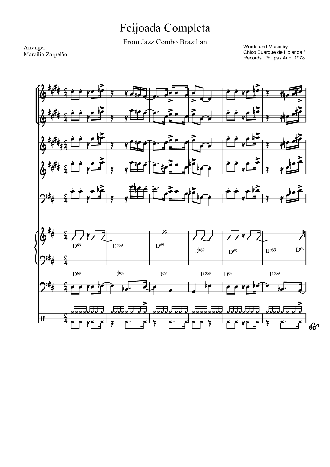 Feijoada Completa (arr. Marcilio Zarpelão)