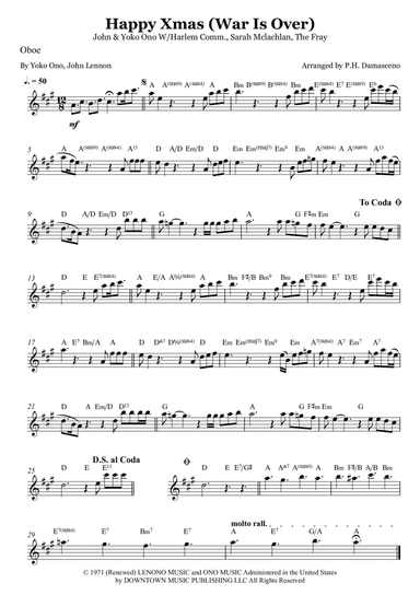 Happy Xmas (war Is Over) (arr. P.H. Damasceno)