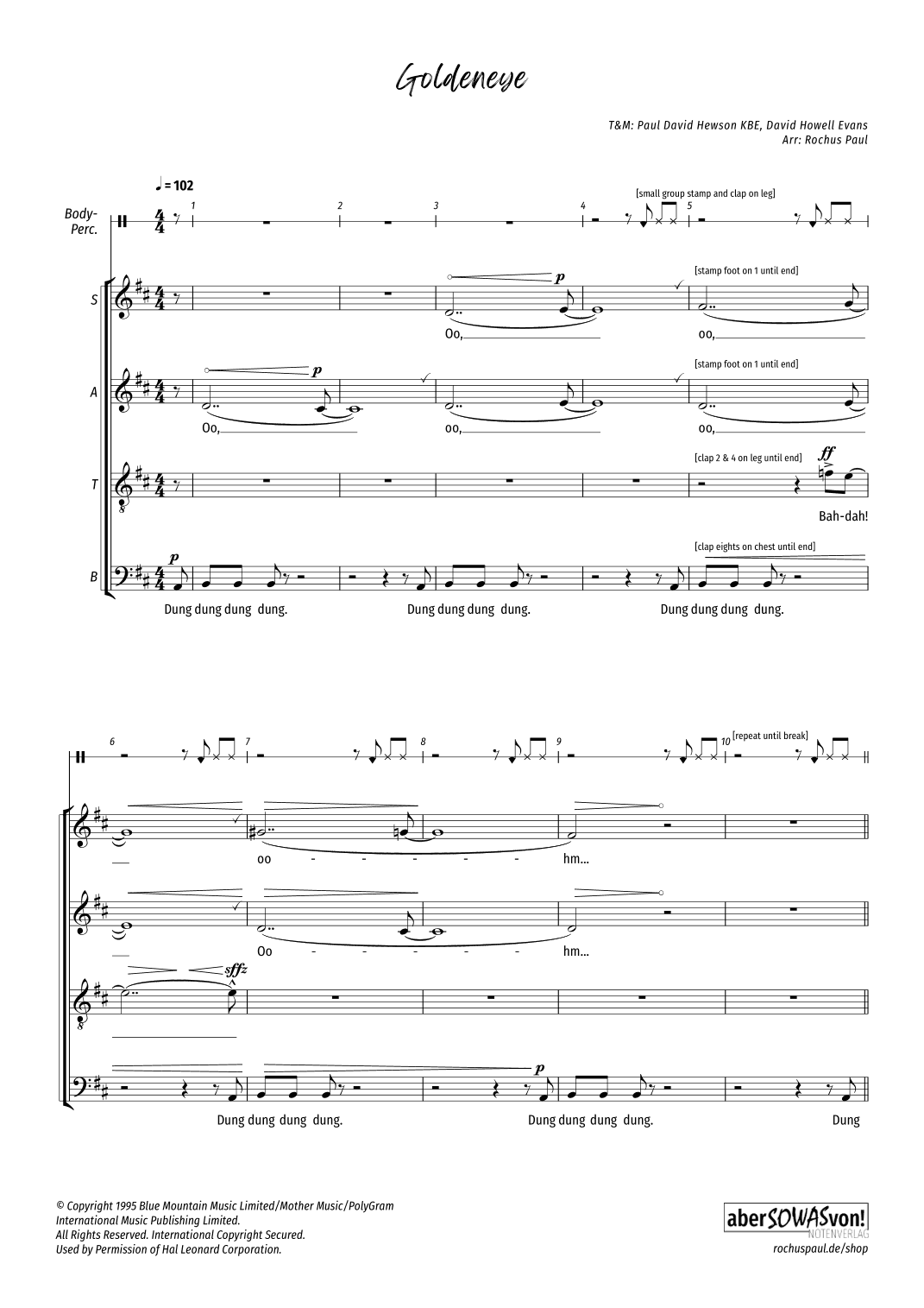 Goldeneye (arr. Rochus Paul)